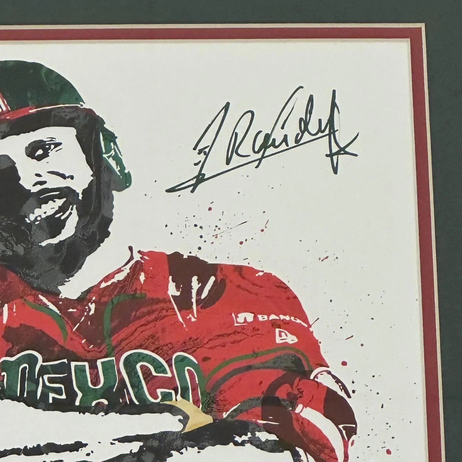 Randy Arozarena Autographed Mexico WBC Splash Art Deluxe Framed 11x14 Poster - Beckett Witness