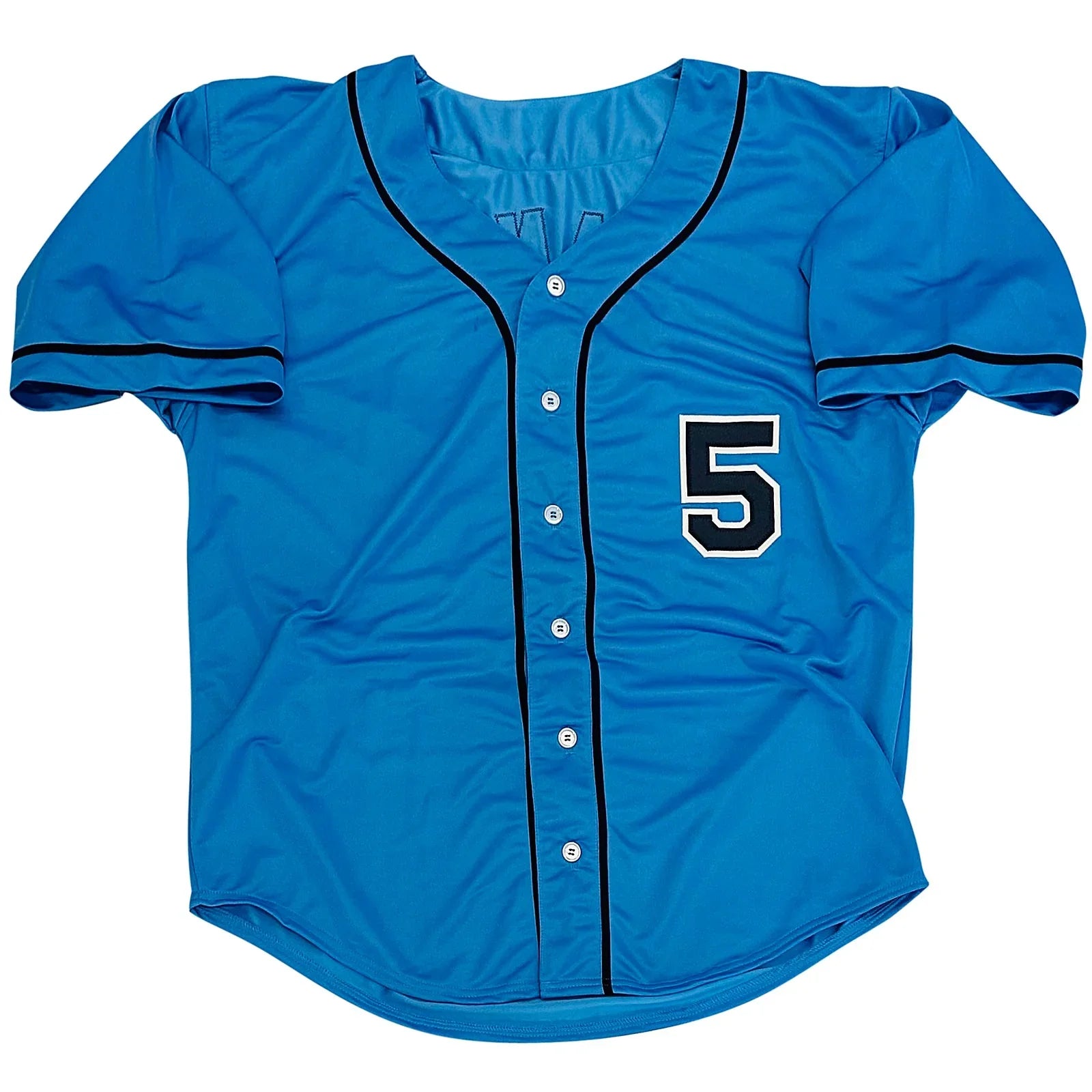 Wander Franco Autographed Tampa Bay (Light Blue #5) Custom Jersey - JSA