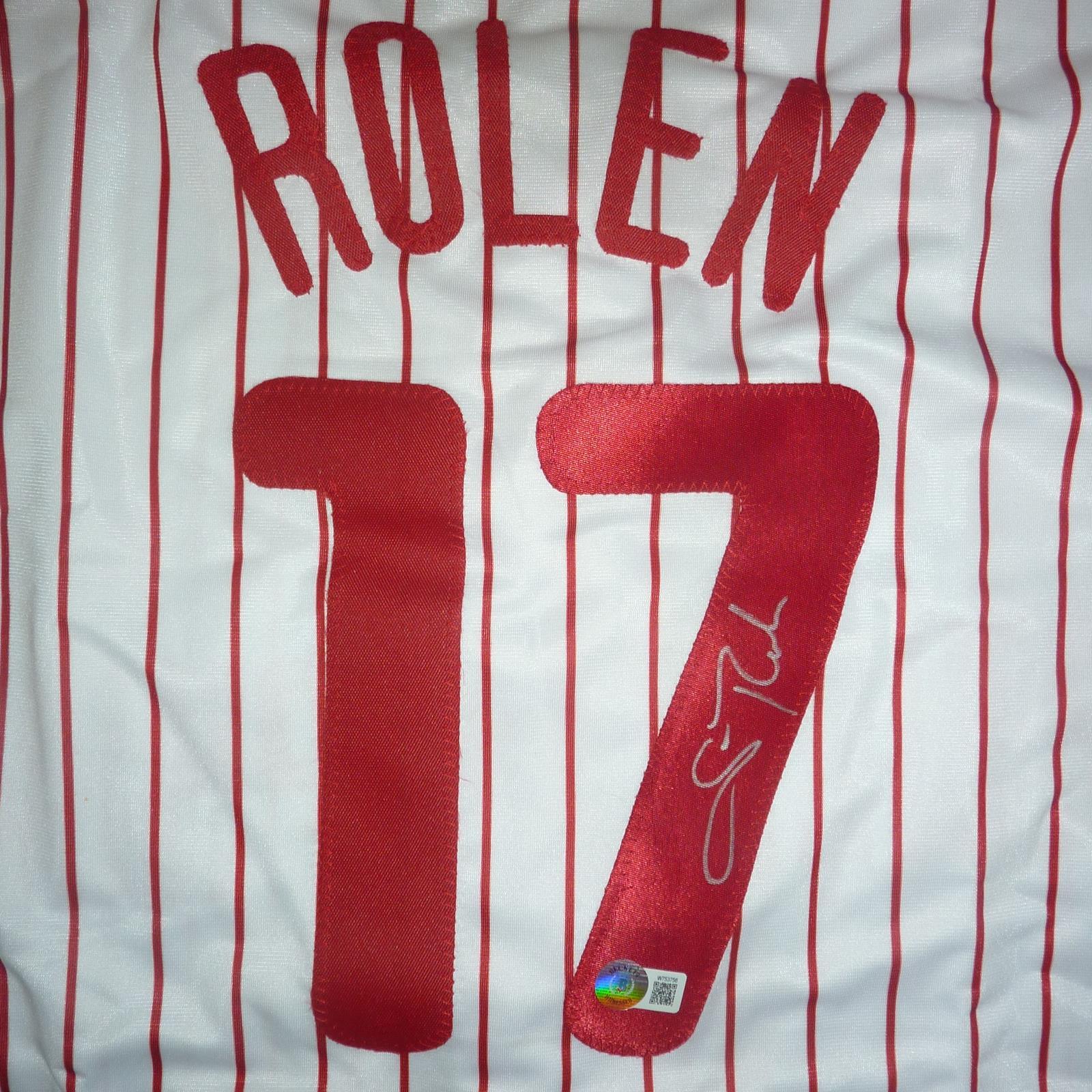 Scott Rolen Autographed Philadelphia (White Pinstripe #17) Custom Jersey - JSA