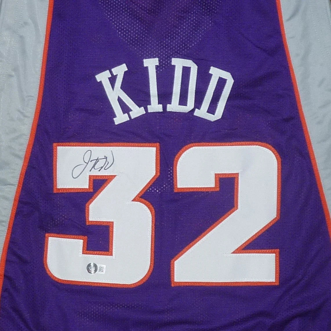 Jason Kidd Autographed Phoenix (Purple #32) Custom Jersey - Beckett