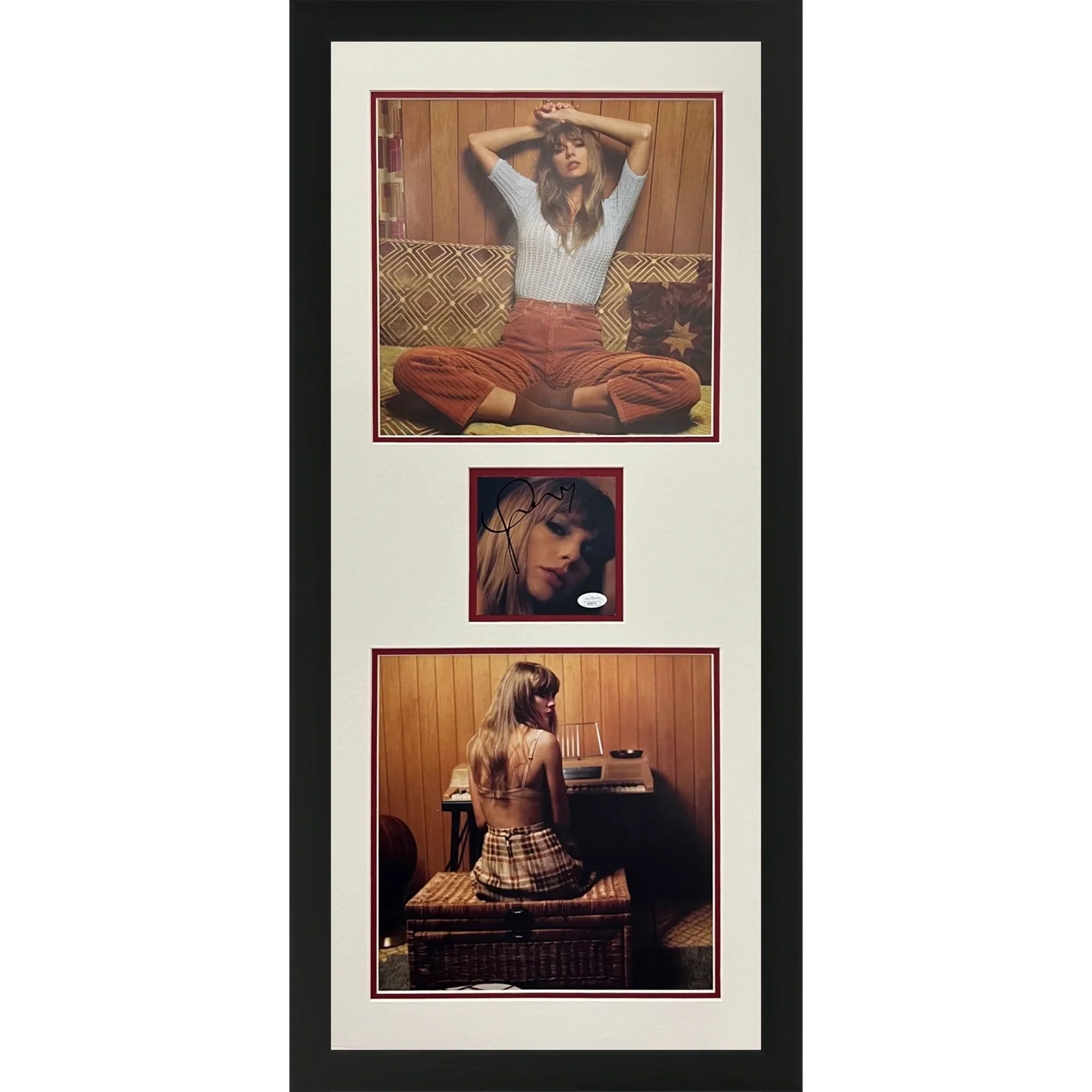 Taylor Swift Autographed Midnights Limited Edition CD Insert Deluxe Framed with 2 Large Photos - JSA