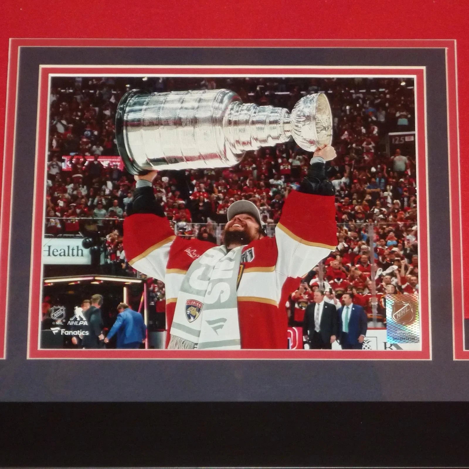 Sergei Bobrovsky Autographed Florida (Red #72) Vertical Framed Jersey - Beckett