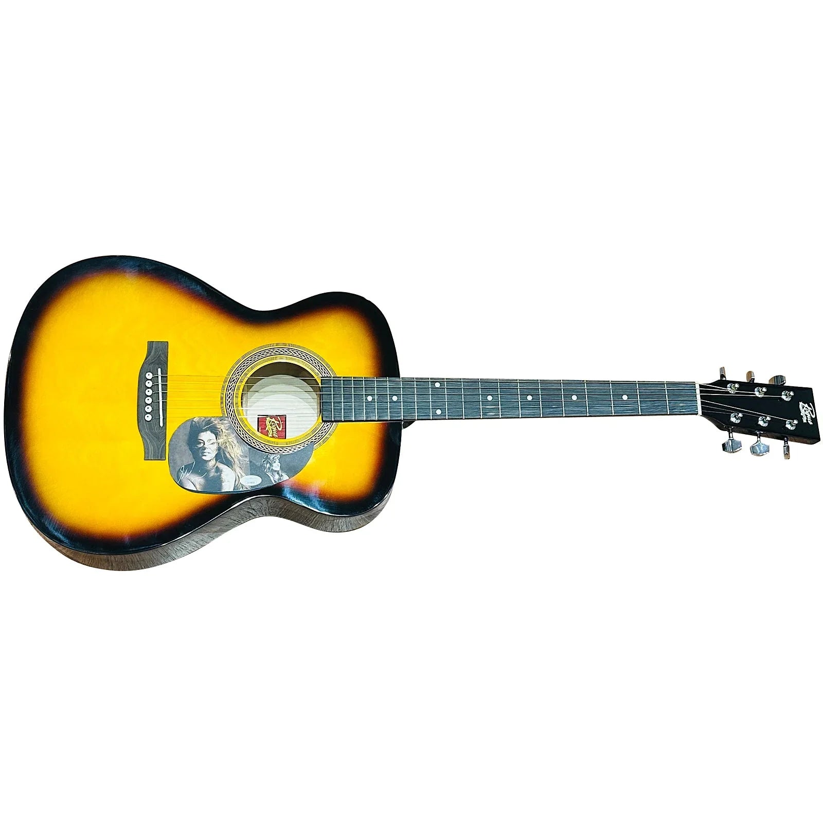 Shania Twain Sunburst Acoustic Guitar with Autograph - JSA