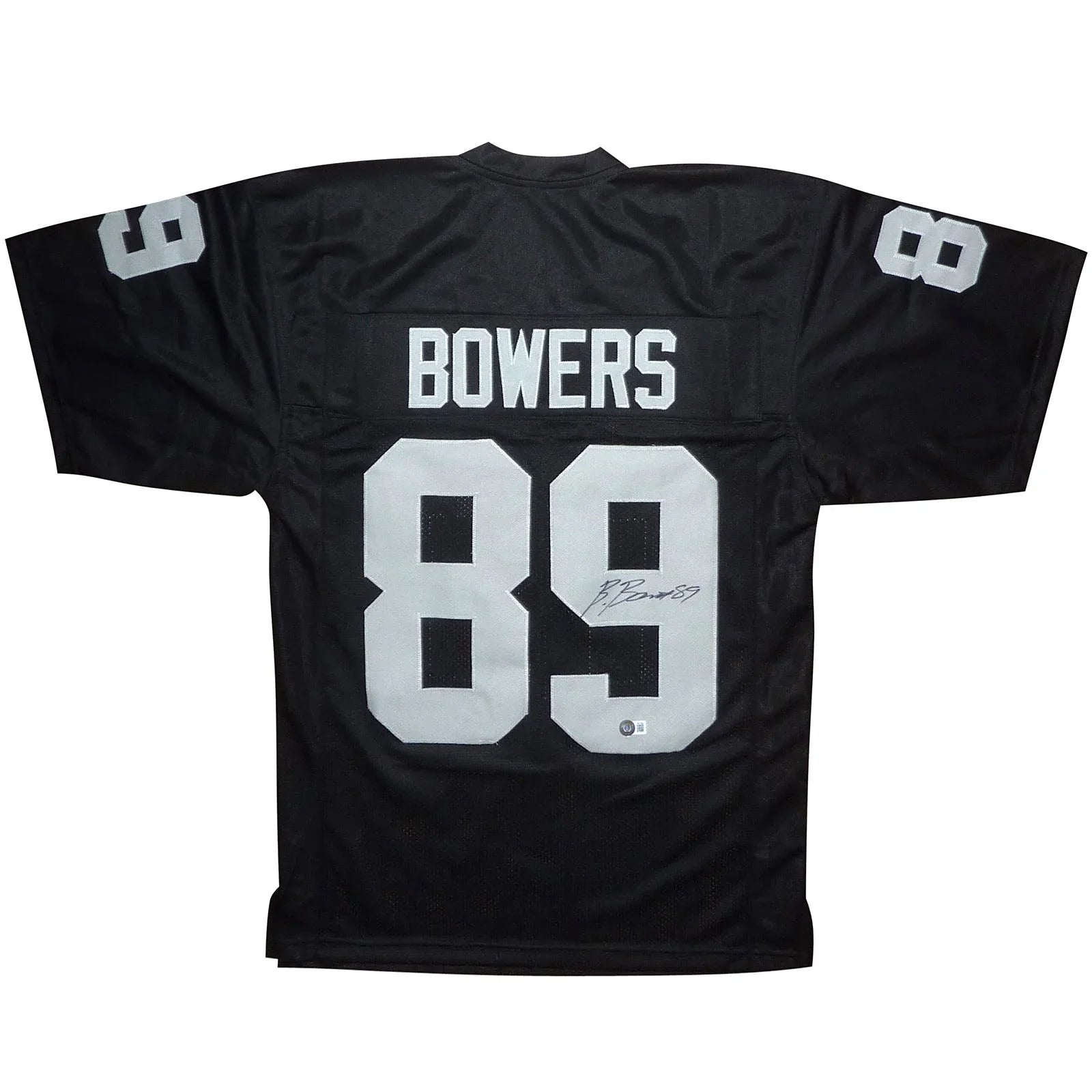 Brock Bowers Autographed Las Vegas (Black #89) Custom Jersey - Beckett