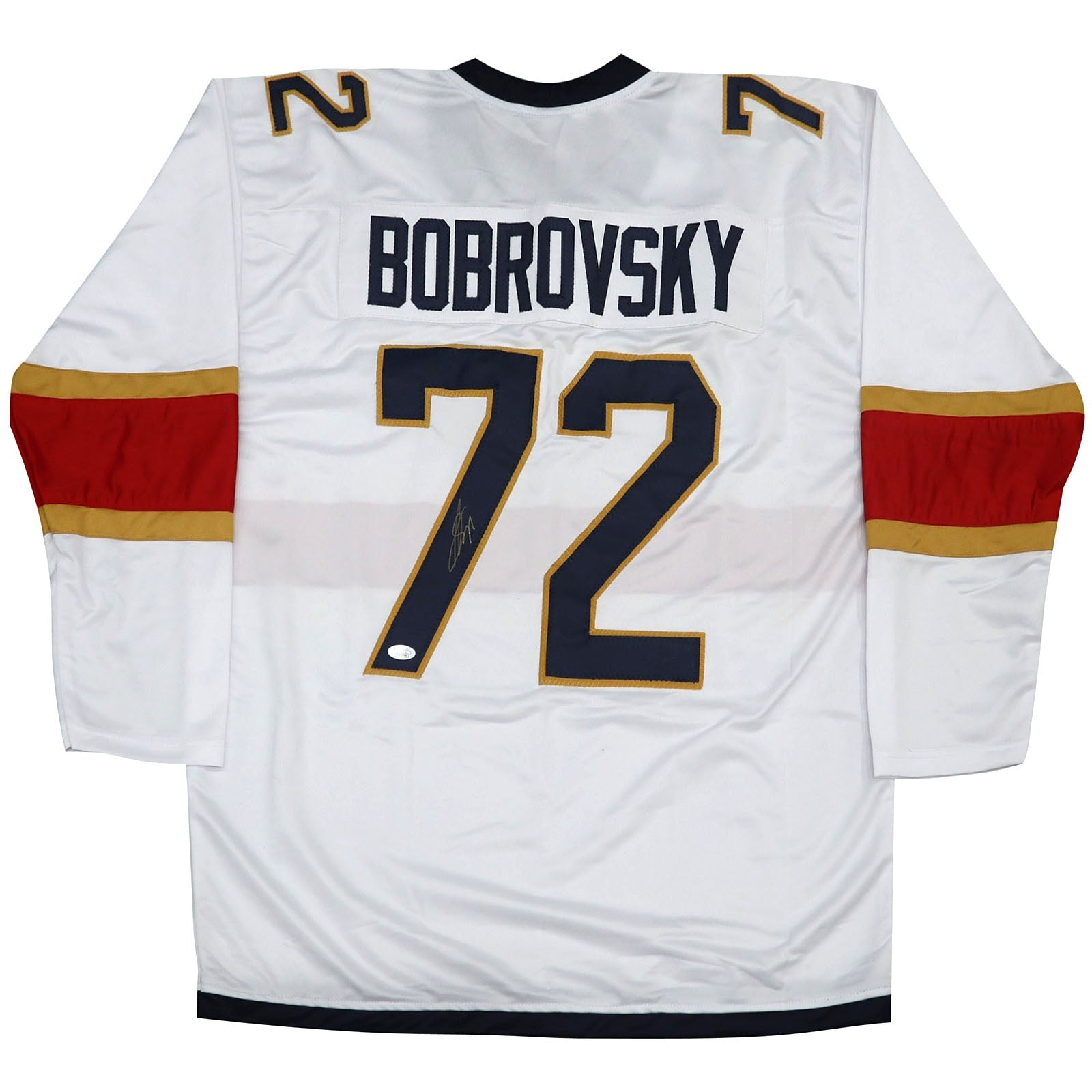 Sergei Bobrovsky Autographed Florida (White #72) Custom Hockey Jersey - JSA