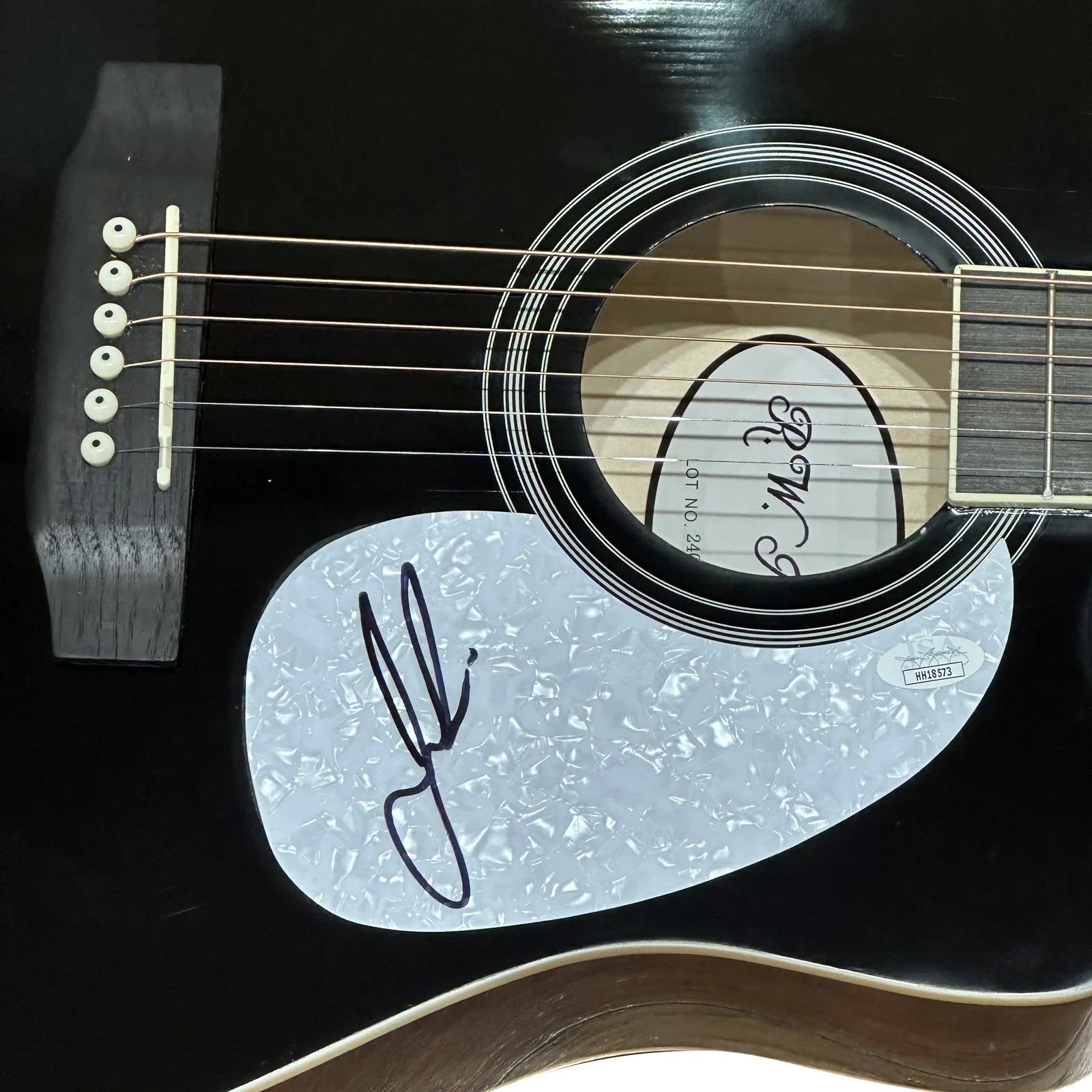 Jon Pardi Autographed Black Acoustic Guitar - JSA