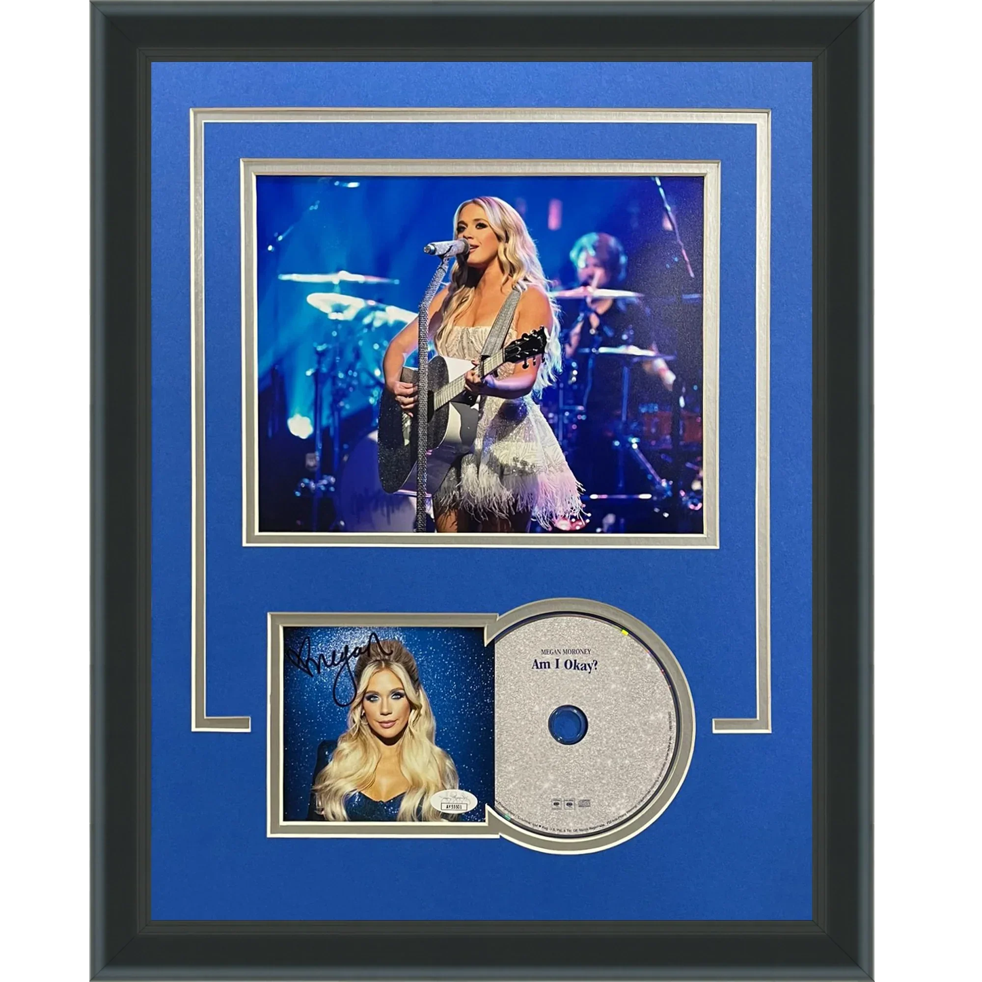 Megan Moroney Autographed Am I Ok? Deluxe Framed CD and Cover - JSA