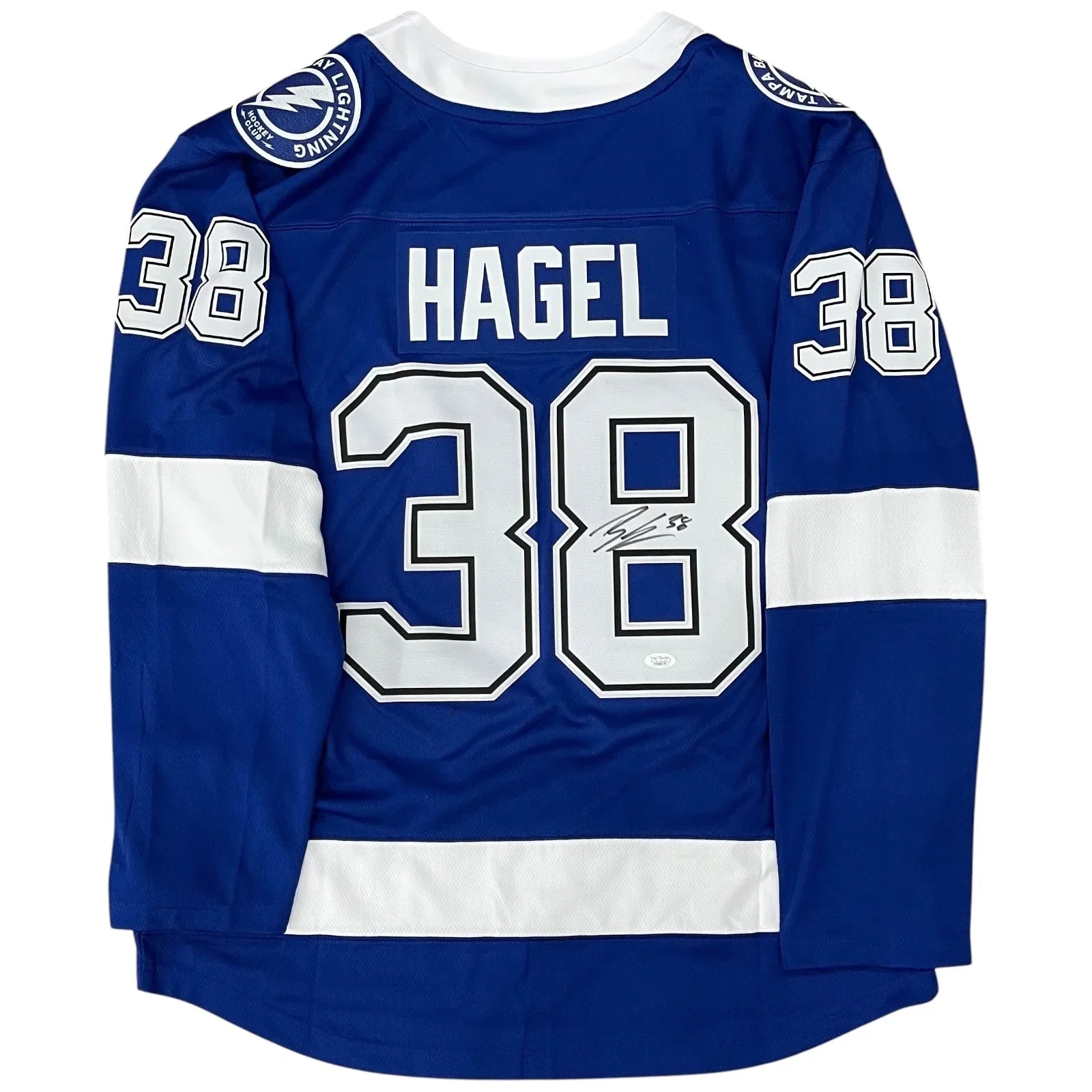 Brandon Hagel Autographed Tampa Bay Lightning (Blue #38) Fanatics Breakaway Jersey - JSA
