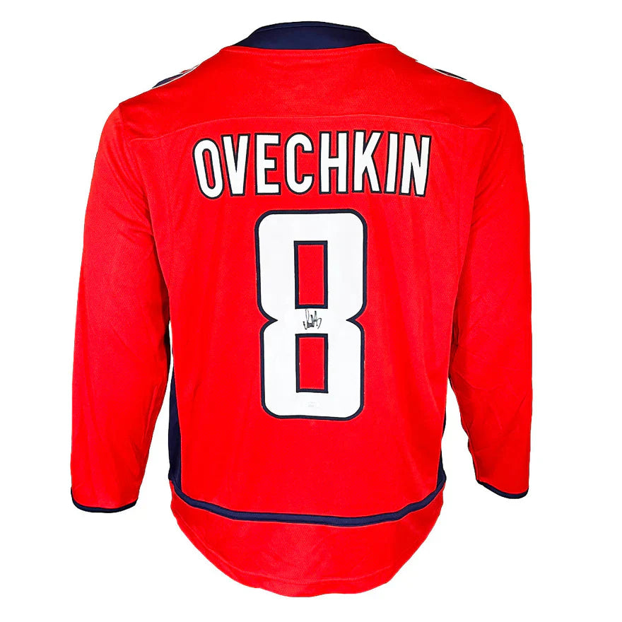 Alexander Ovechkin Autographed Washington Capitals (Red #8) Authentic Hockey Jersey with Stanley Cup Patch - Fanatics
