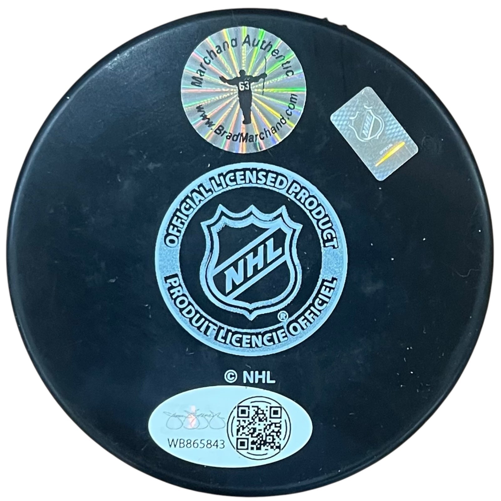 Brad Marchand Autographed Florida Panthers Hockey Puck - JSA