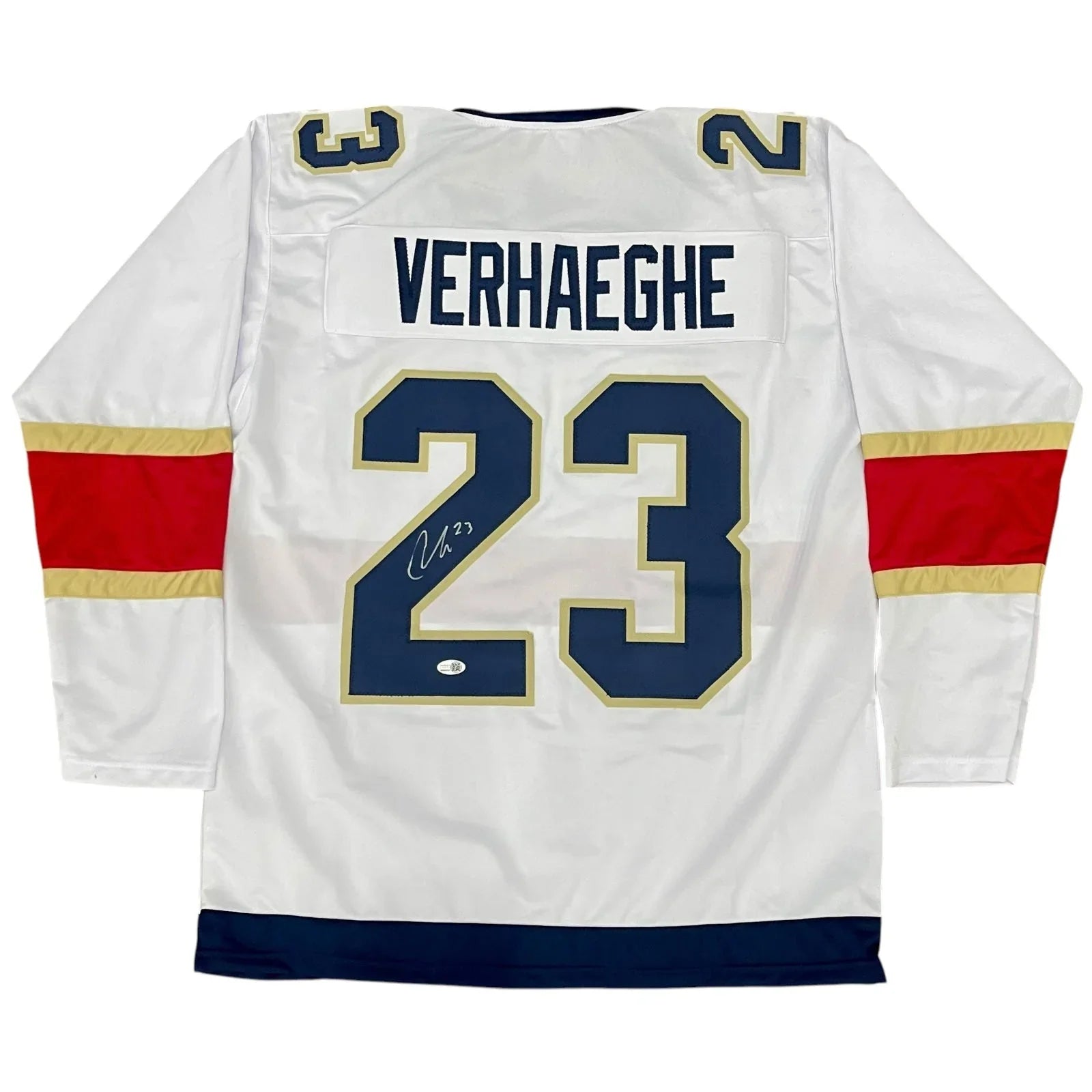 Carter Verhaeghe Autographed Florida (White #23) Custom Hockey Jersey - JSA