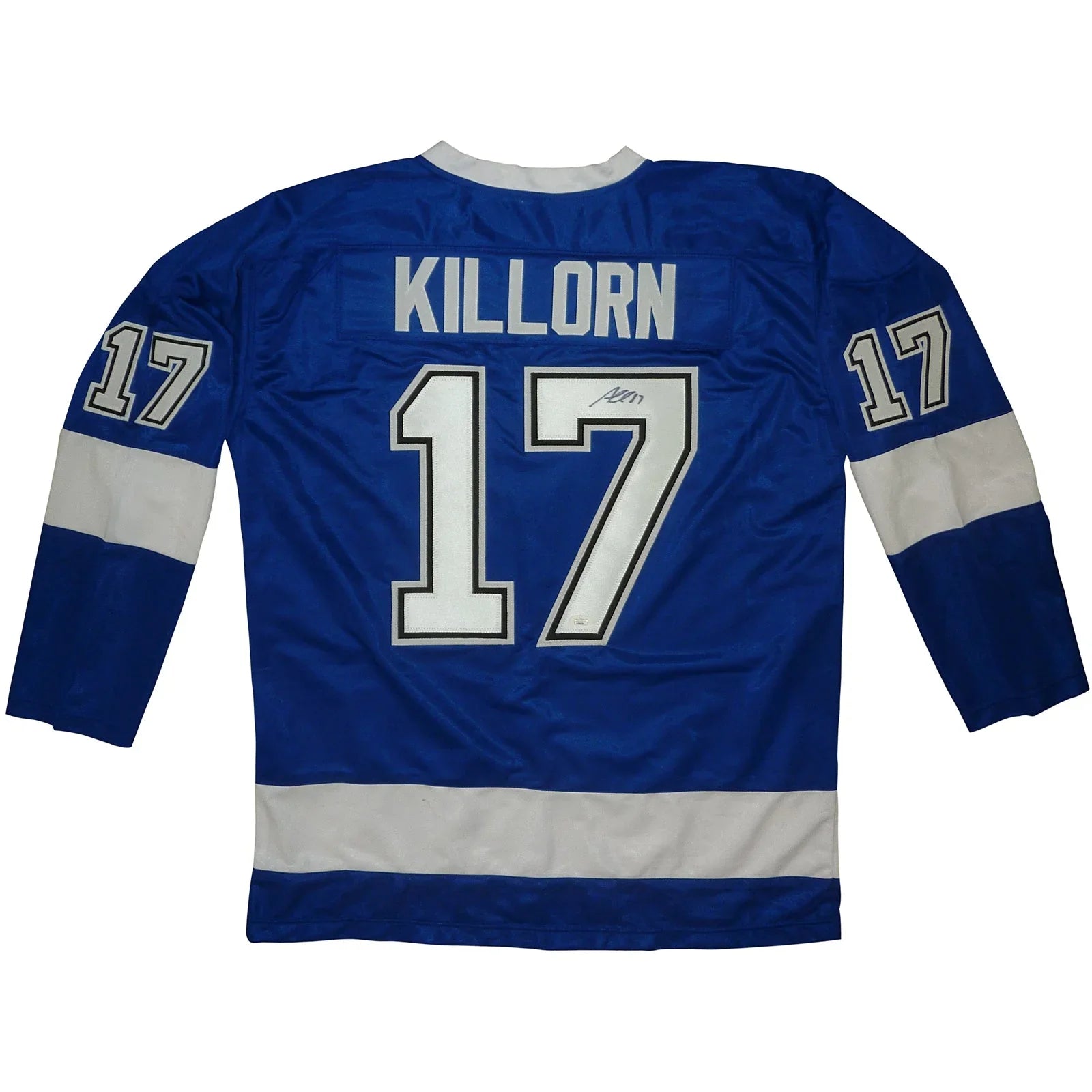 Alex Killorn Autographed Tampa Bay (Blue #17) Custom Jersey - JSA