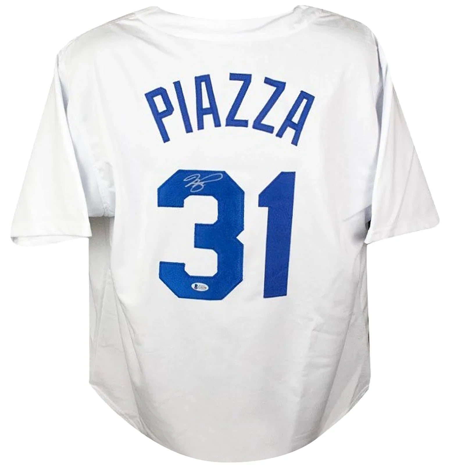 Mike Piazza Autographed Los Angeles Dodgers (White #31) Jersey - Beckett