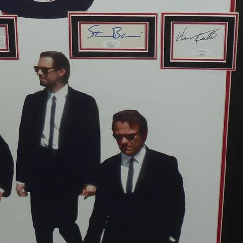 Reservoir Dogs Full-Size Movie Poster Deluxe Framed with 4 Cast Autographs - JSA