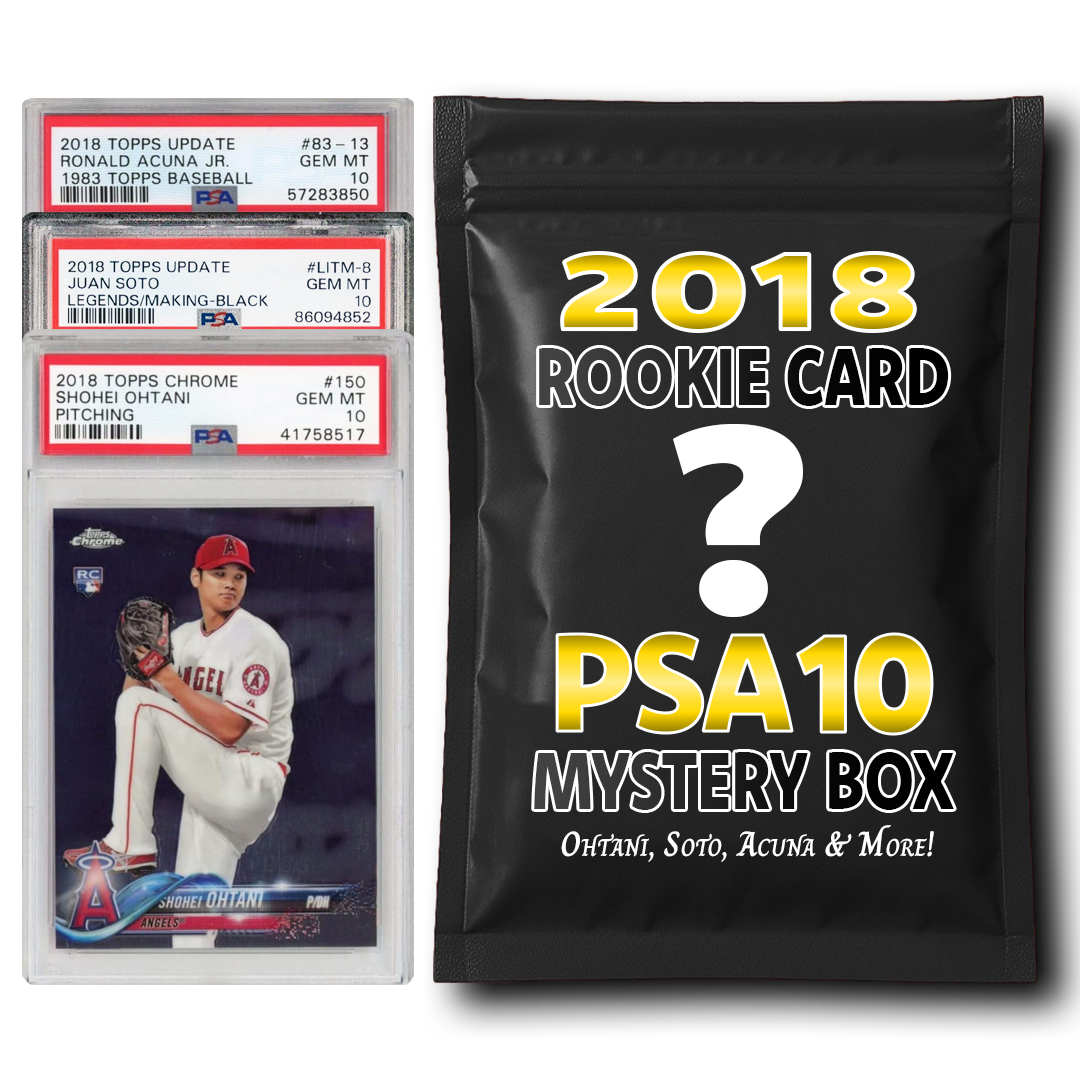 PSA 10 Graded 2018 MLB Baseball Rookie Card Mystery Box (Ohtani, Soto, Acuna & More!)