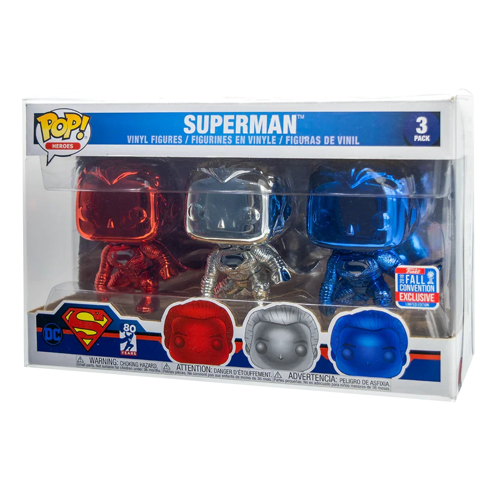 Superman: Justice League Chrome 3-Pack PopShield Protector