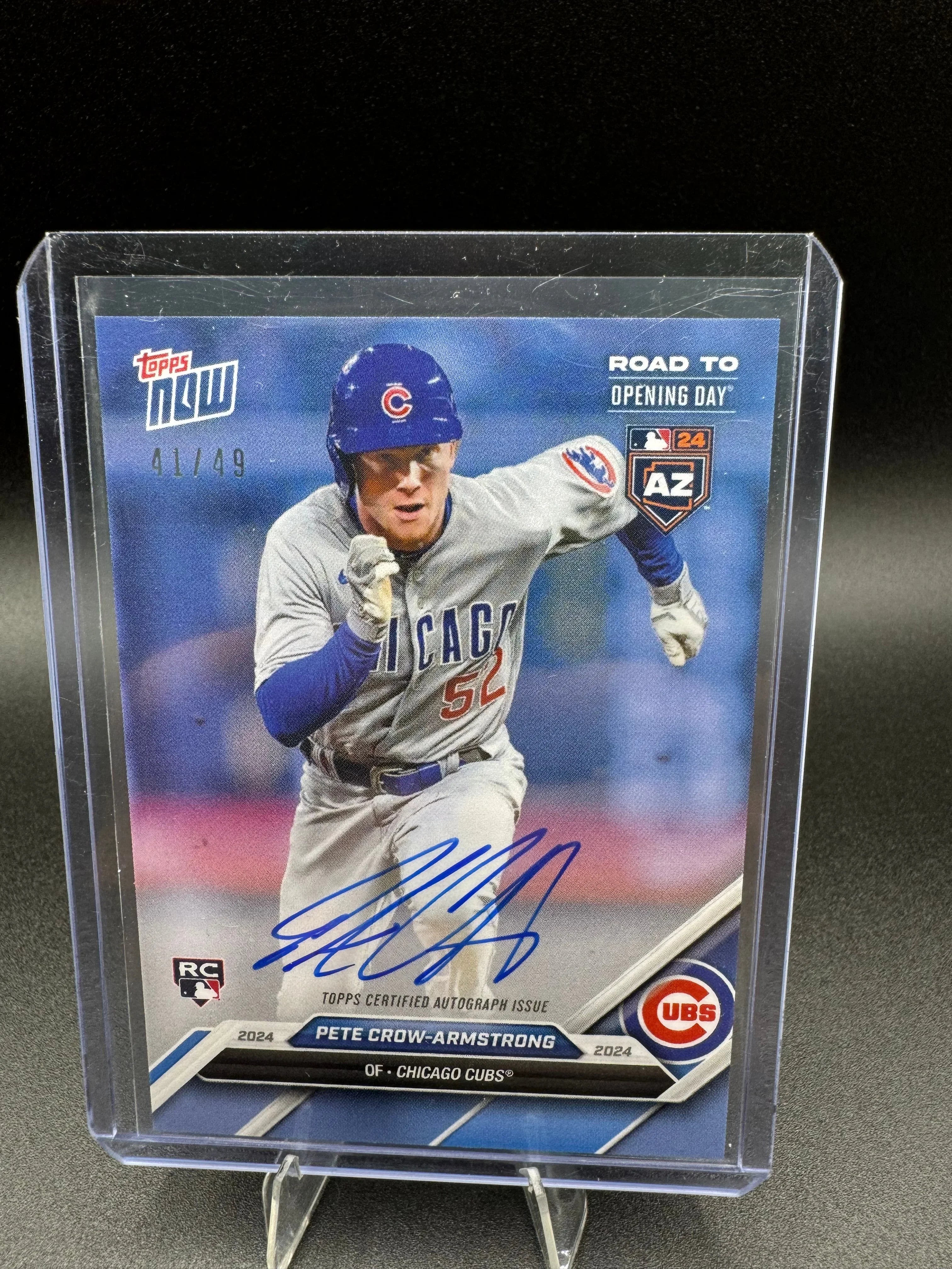 2024 Topps Now MLB Road To Opening Day Autograph #PCA-A Pete Crow-Armstrong 41/49