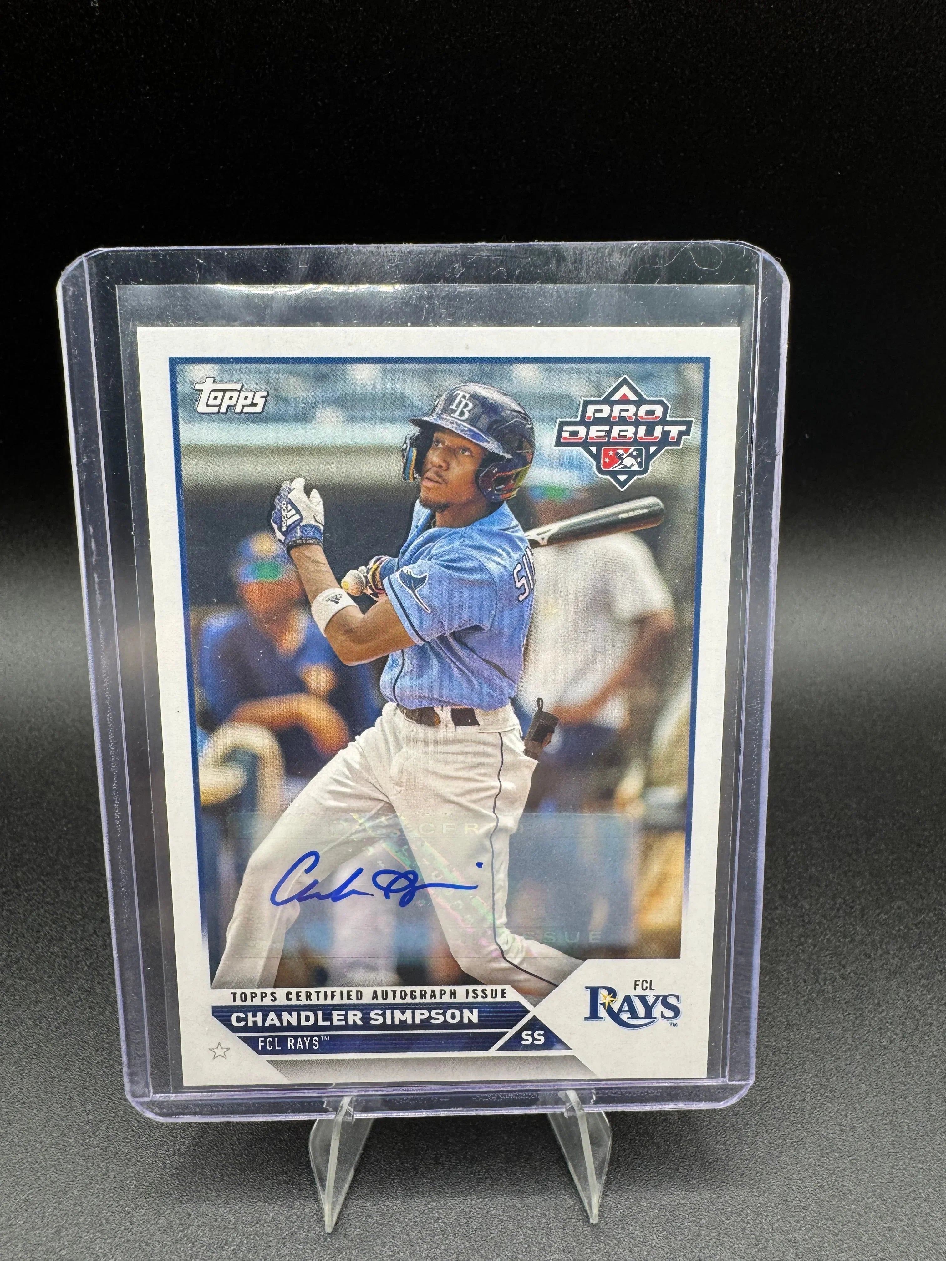 2023 Topps Pro Debut Chandler Simpson Autograph Auto RC Rookie Tampa Rays