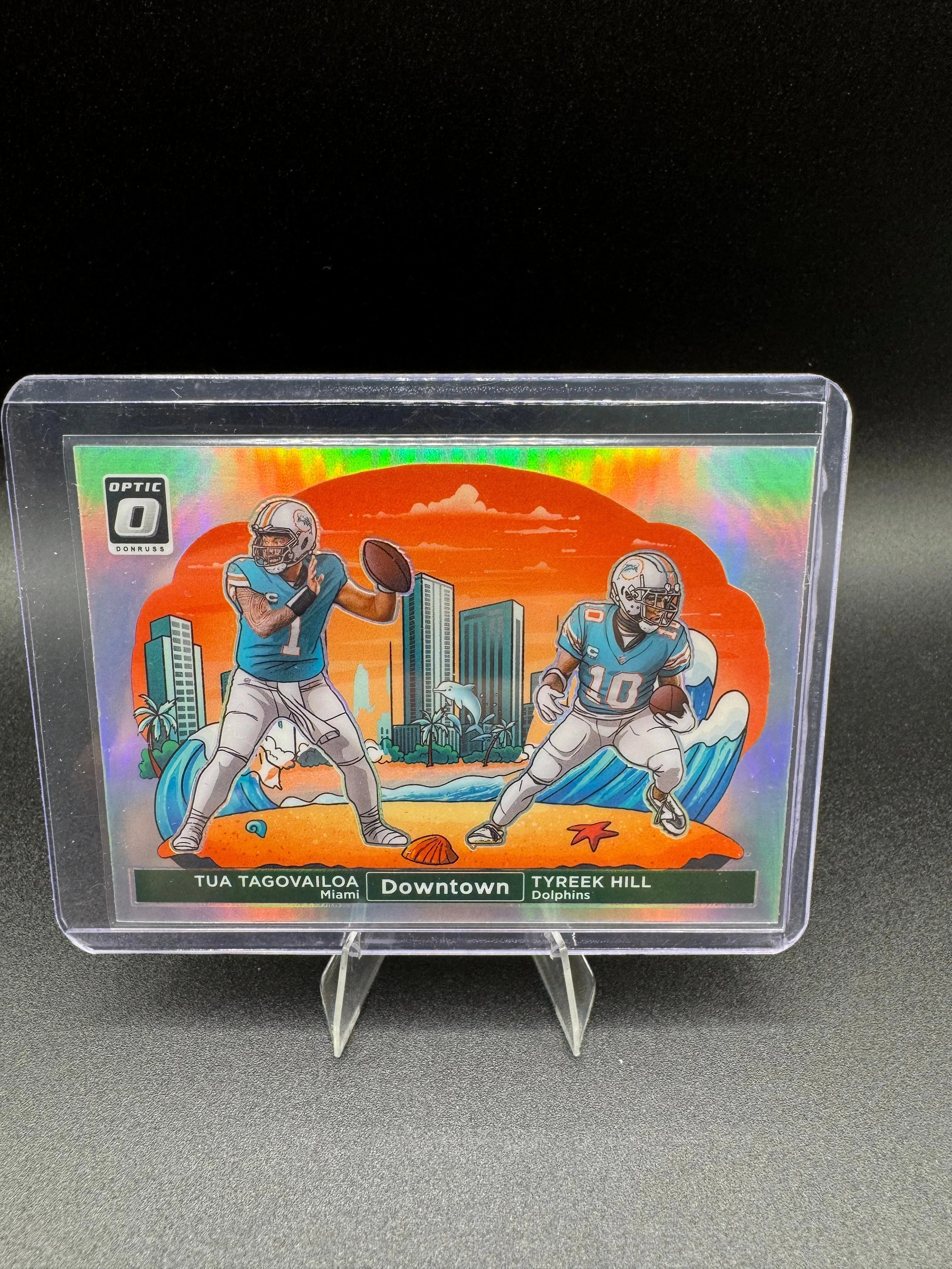 2024 Donruss Optic Dual Downtown Tyreek Hill/Tua Tagovailoa Dolphins SSP TG🔥