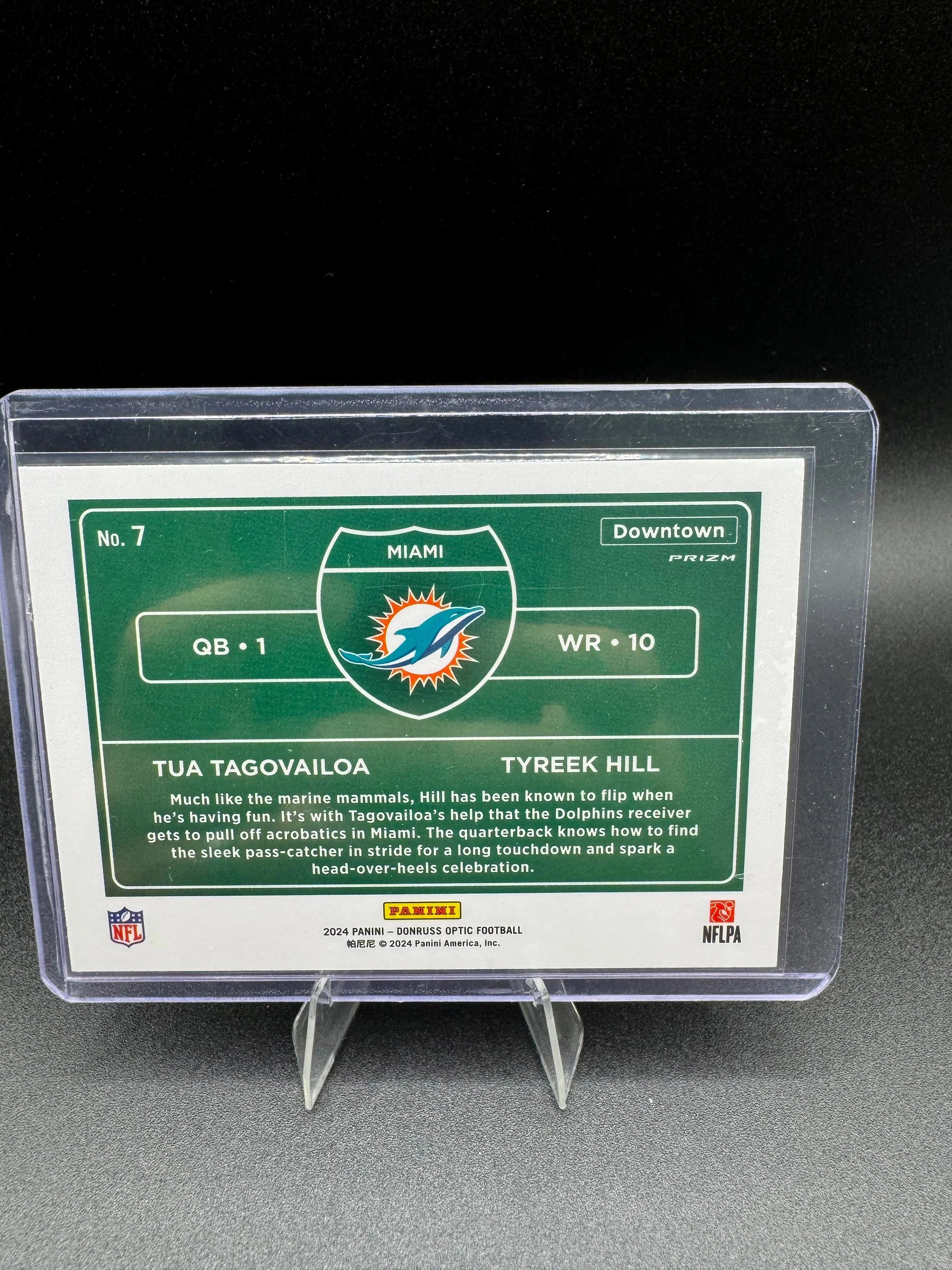 2024 Donruss Optic Dual Downtown Tyreek Hill/Tua Tagovailoa Dolphins SSP TG🔥