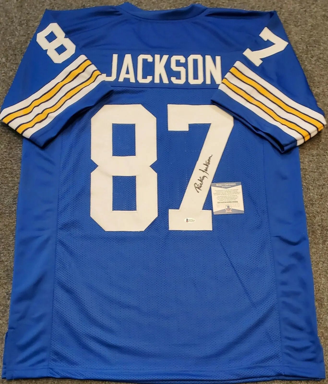Pitt Panthers Rickey Jackson Autographed Signed Jersey Beckett  Coa