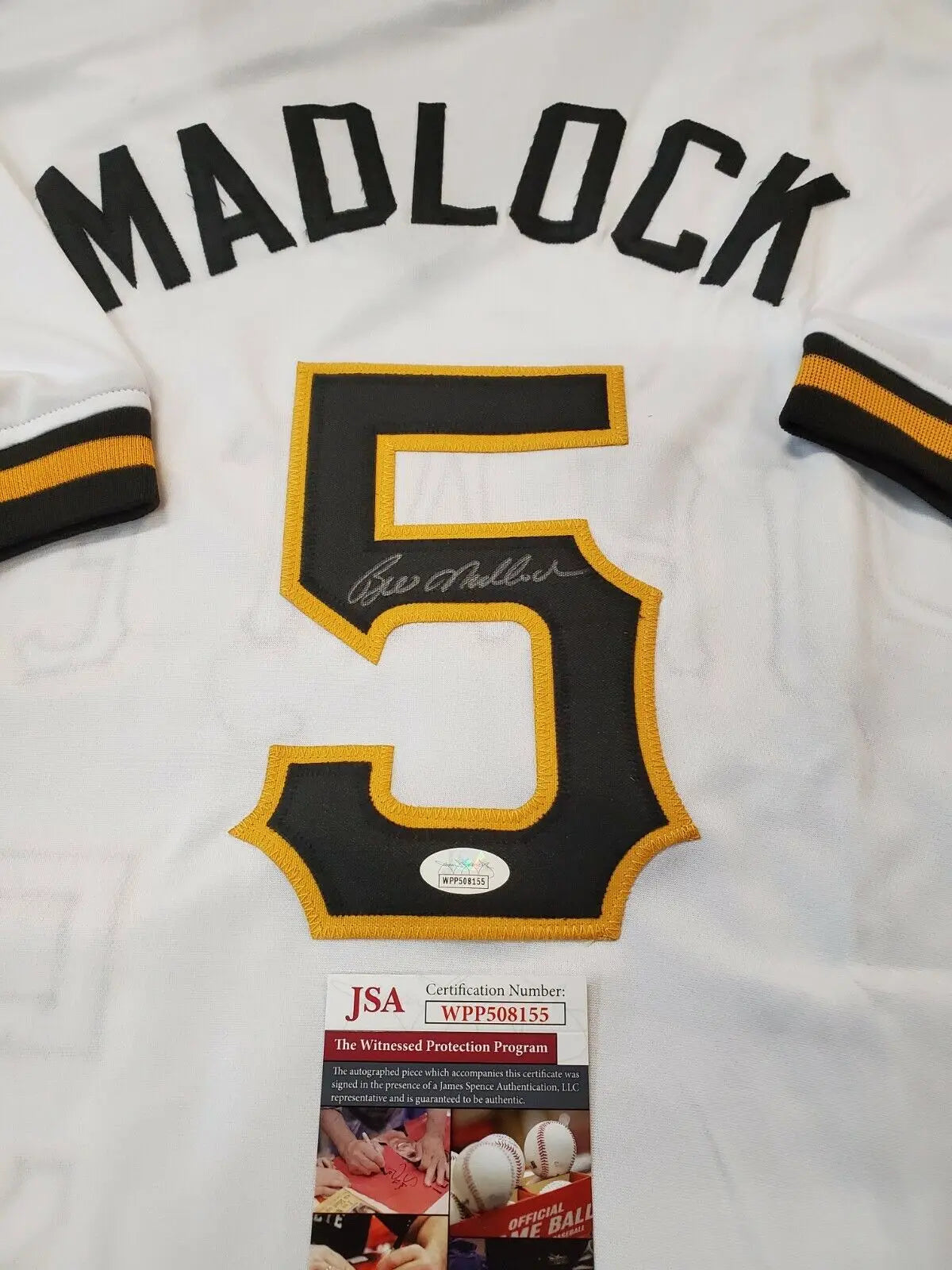 Pittsburgh Pirates Bill Madlock Autographed Signed Jersey Jsa Coa
