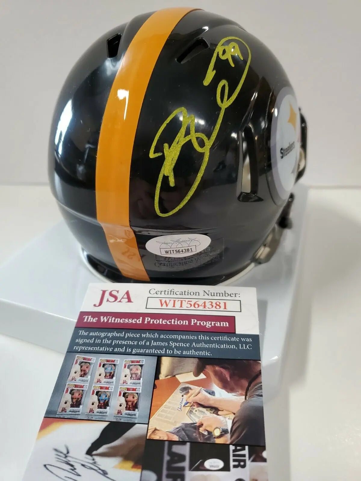 Pittsburgh Steelers Brett Keisel Autographed Signed Mini Helmet Jsa Coa
