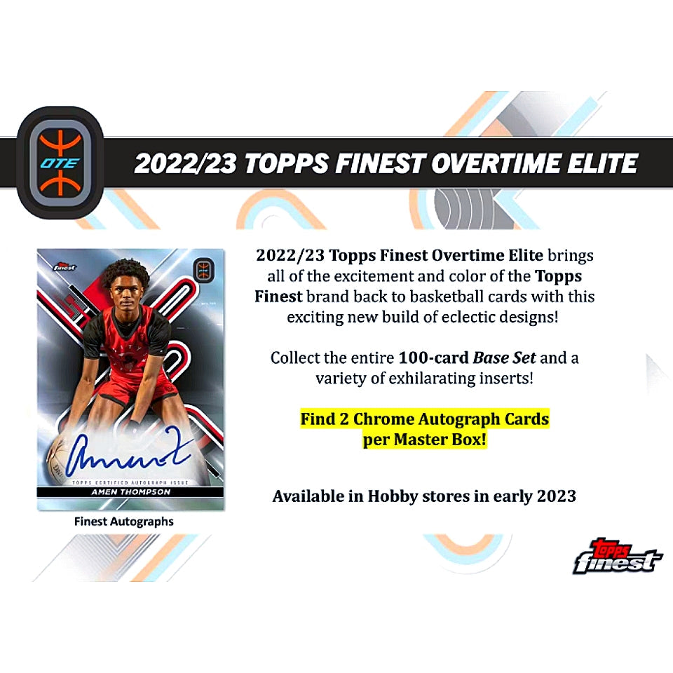 2022-23 Topps Finest OTE Overtime Elite Basketball Hobby Box "Master Box"