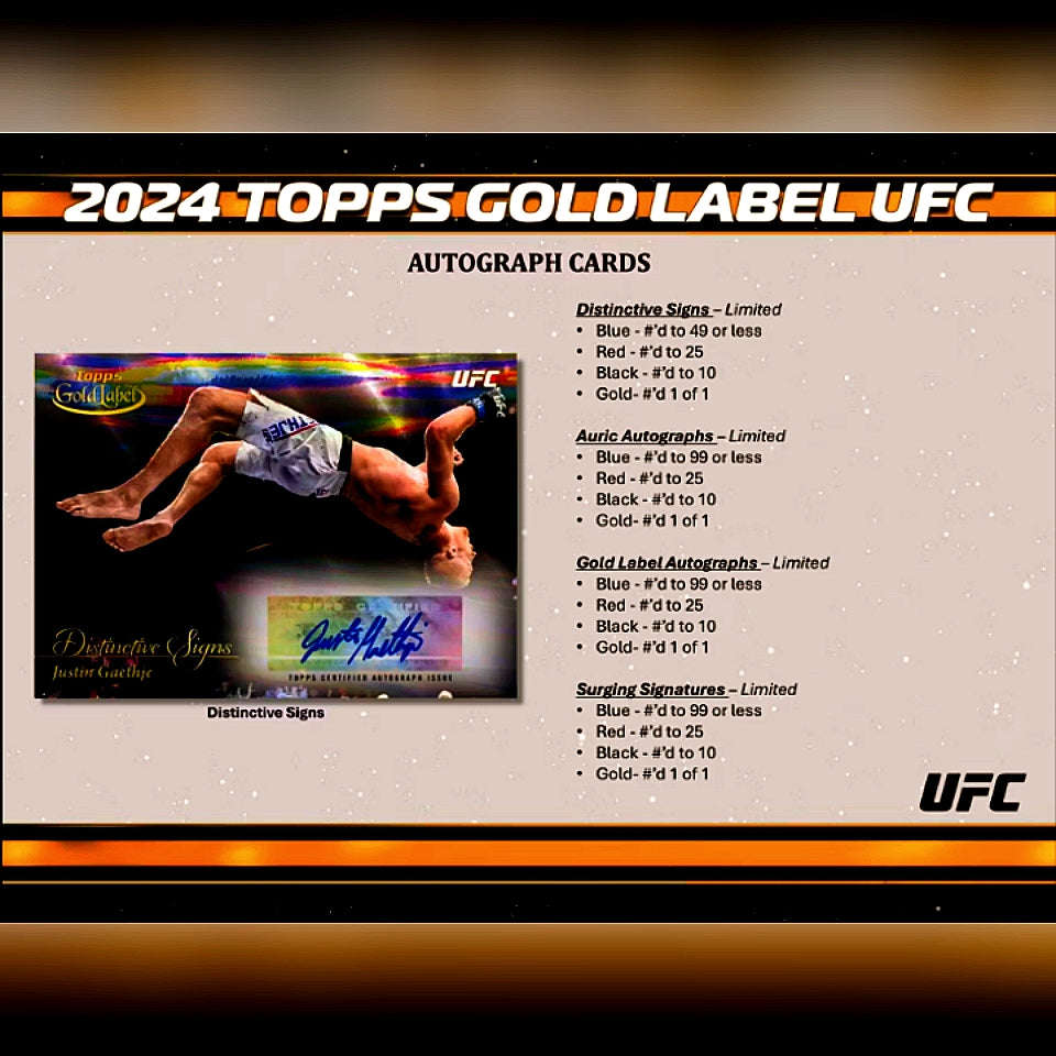 2024 Topps Gold Label UFC Hobby Box