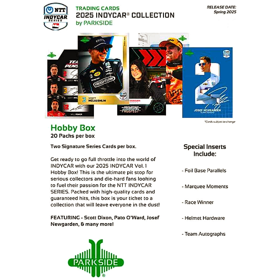 2025 Parkside NTT IndyCar Racing Volume 1 Hobby Box