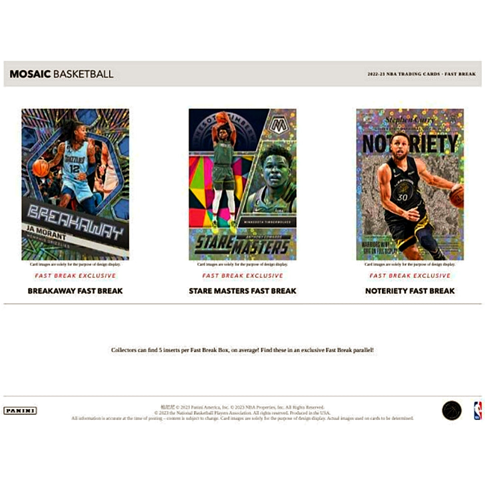 2022-23 Panini Mosaic Basketball Fast Break Box