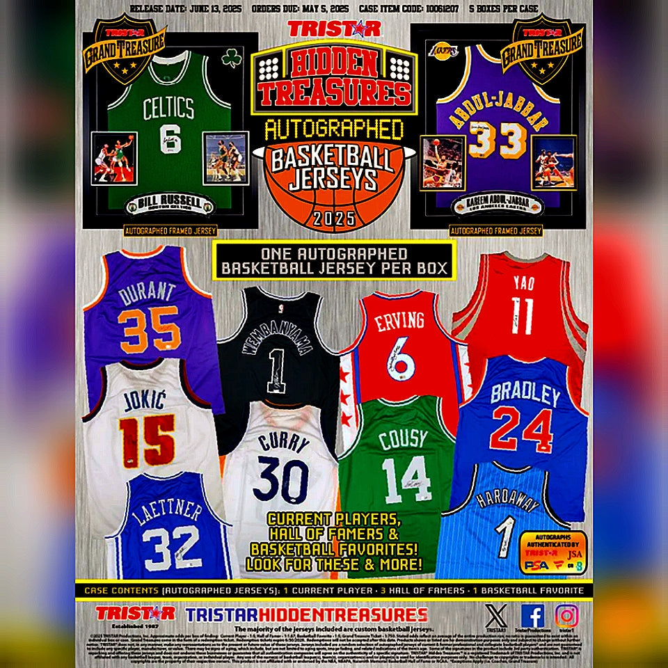 TRISTAR Hidden Treasures: Autographed Basketball Jerseys 2025 Edition Hobby Box