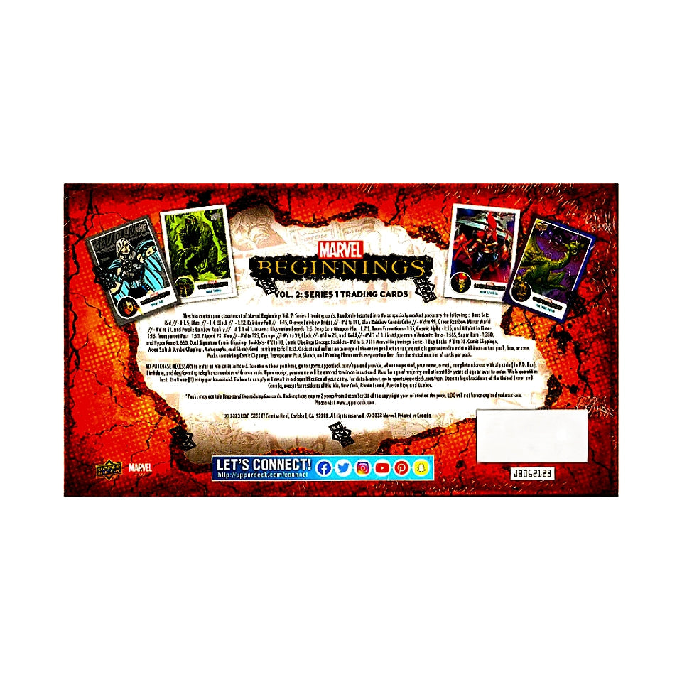 2022 Upper Deck Marvel Beginnings Volume 2 Series 1 Hobby Box