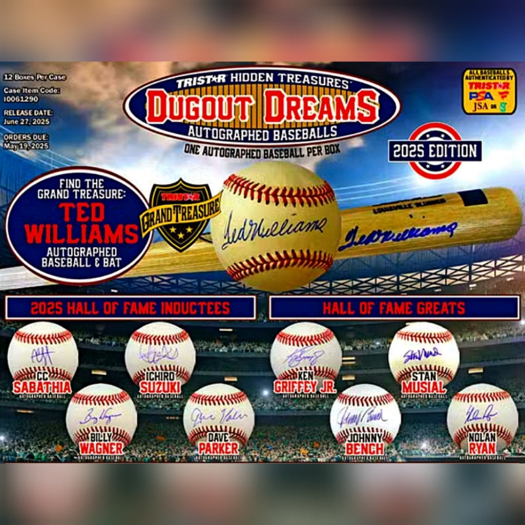 TRISTAR Hidden Treasures: Dugout Dreams Autographed Baseball 2025 Edition Hobby Box