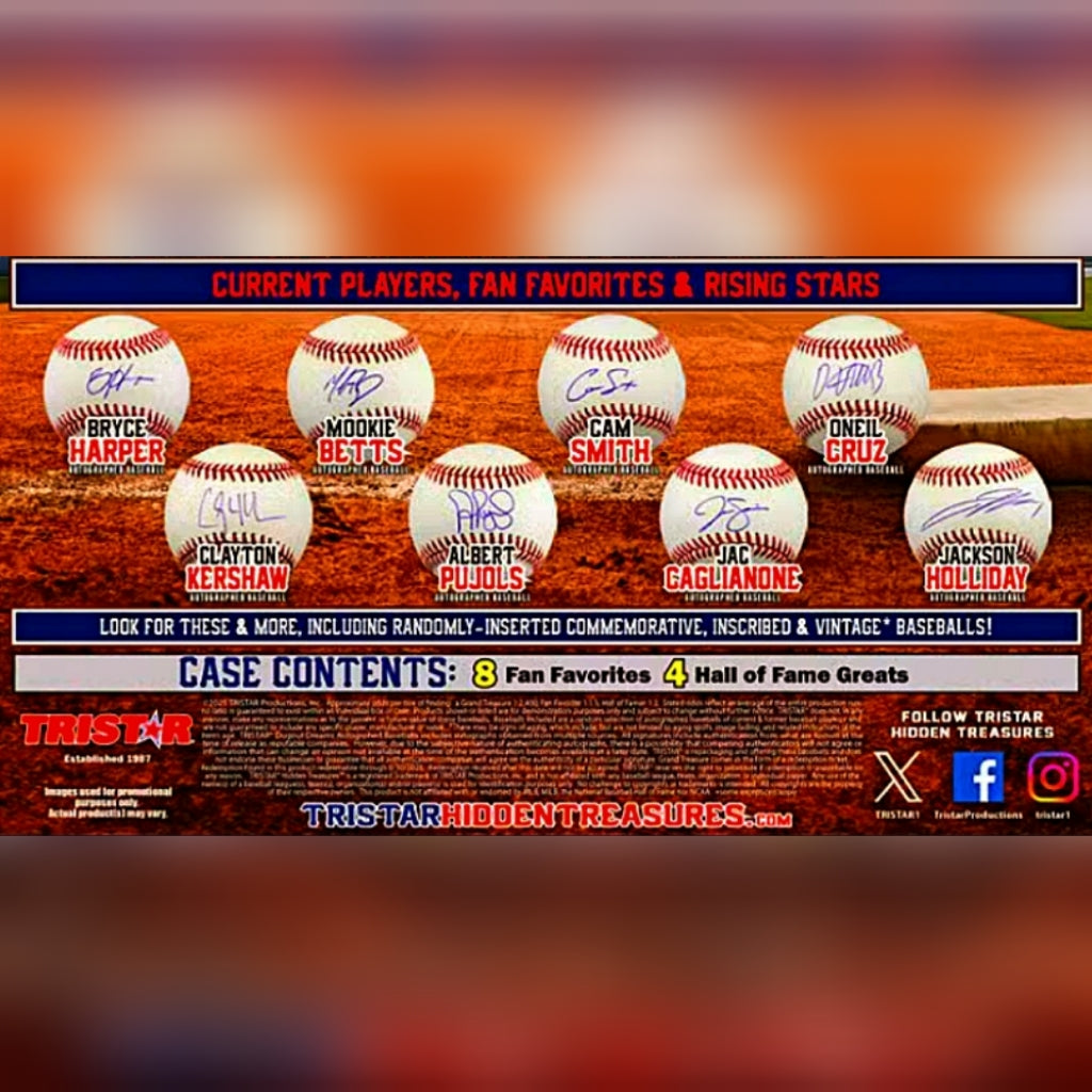 TRISTAR Hidden Treasures: Dugout Dreams Autographed Baseball 2025 Edition Hobby Box
