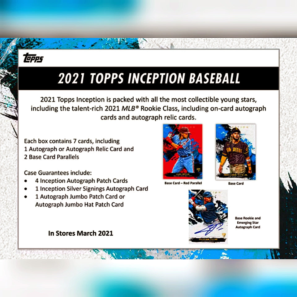 2021 Topps Inception Baseball Hobby Box