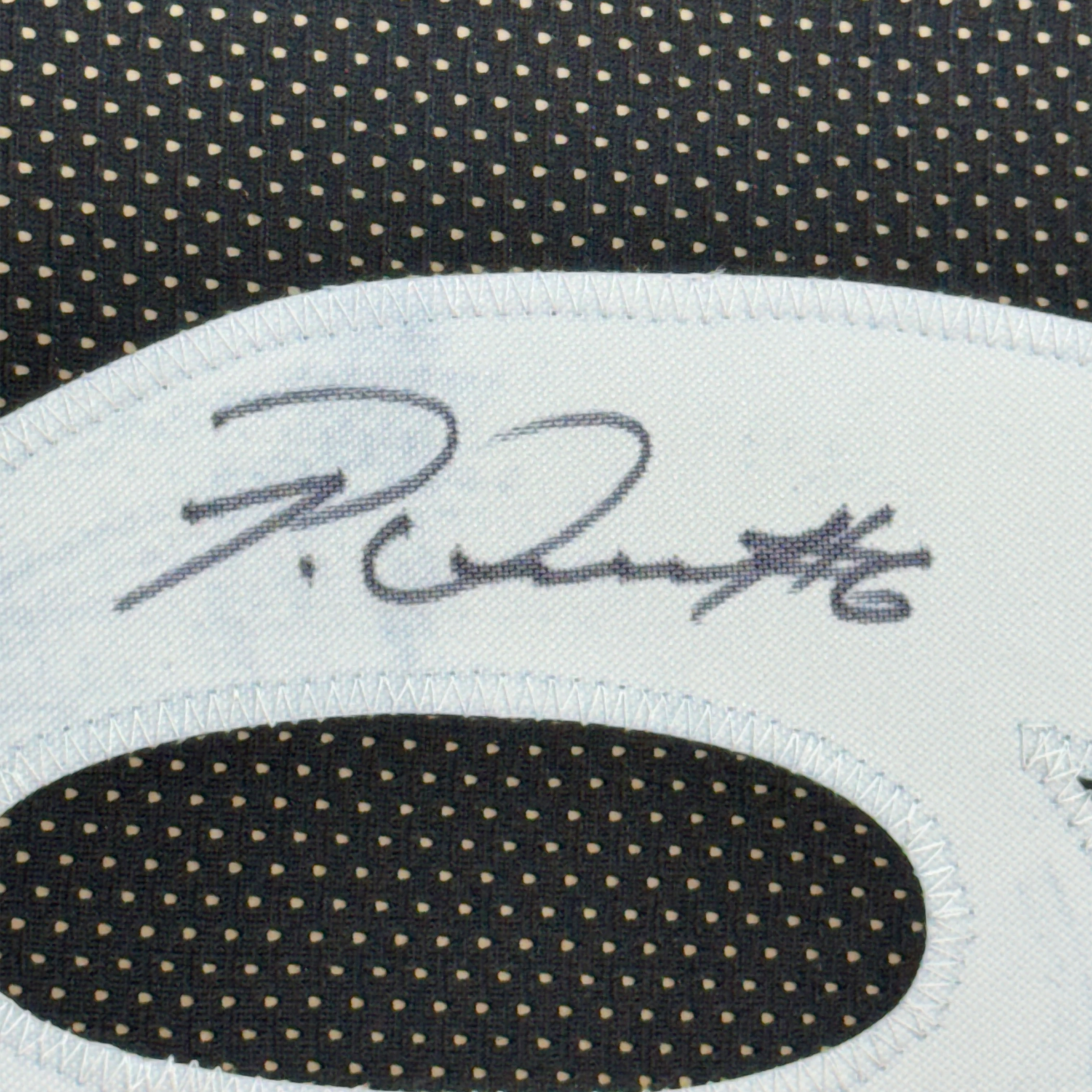 Framed Autographed/Signed Patrick Queen 35x39 Pittsburgh Black Football Jersey JSA COA