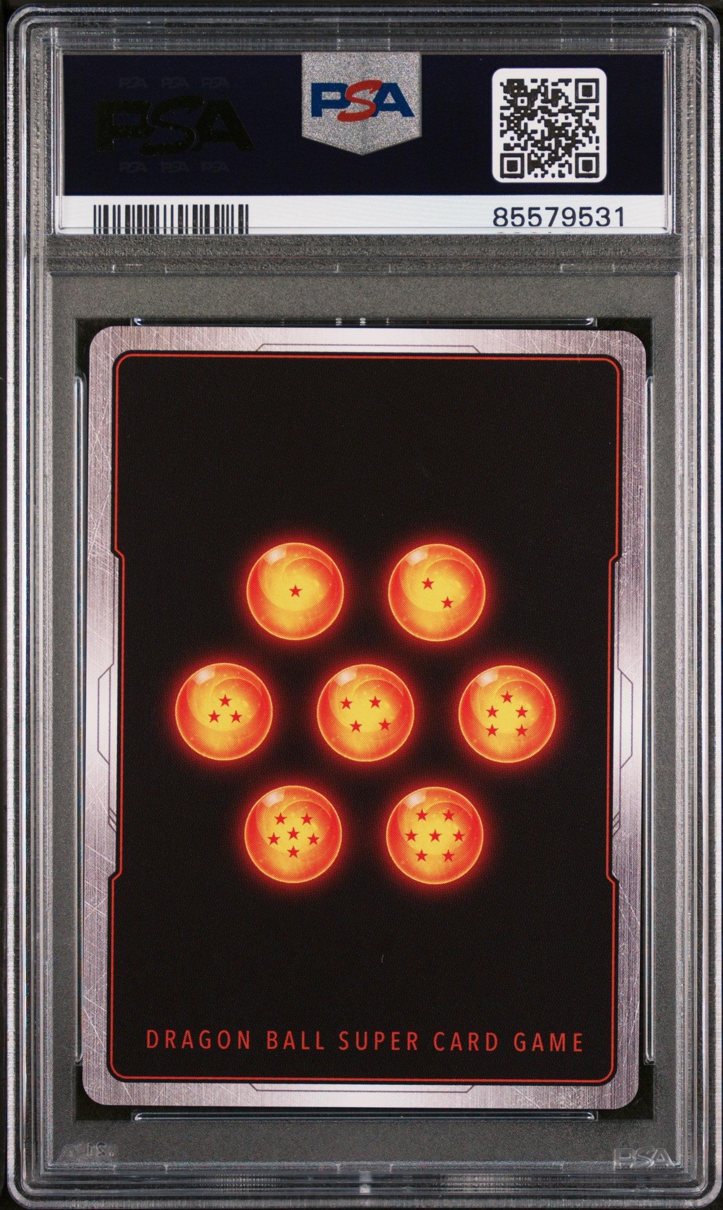 2021 DRAGON BALL SUPER 5 SAIYAN SHOWDOWN GOKU, SDFT ASSISTANCE #BT15-096 - PSA 8