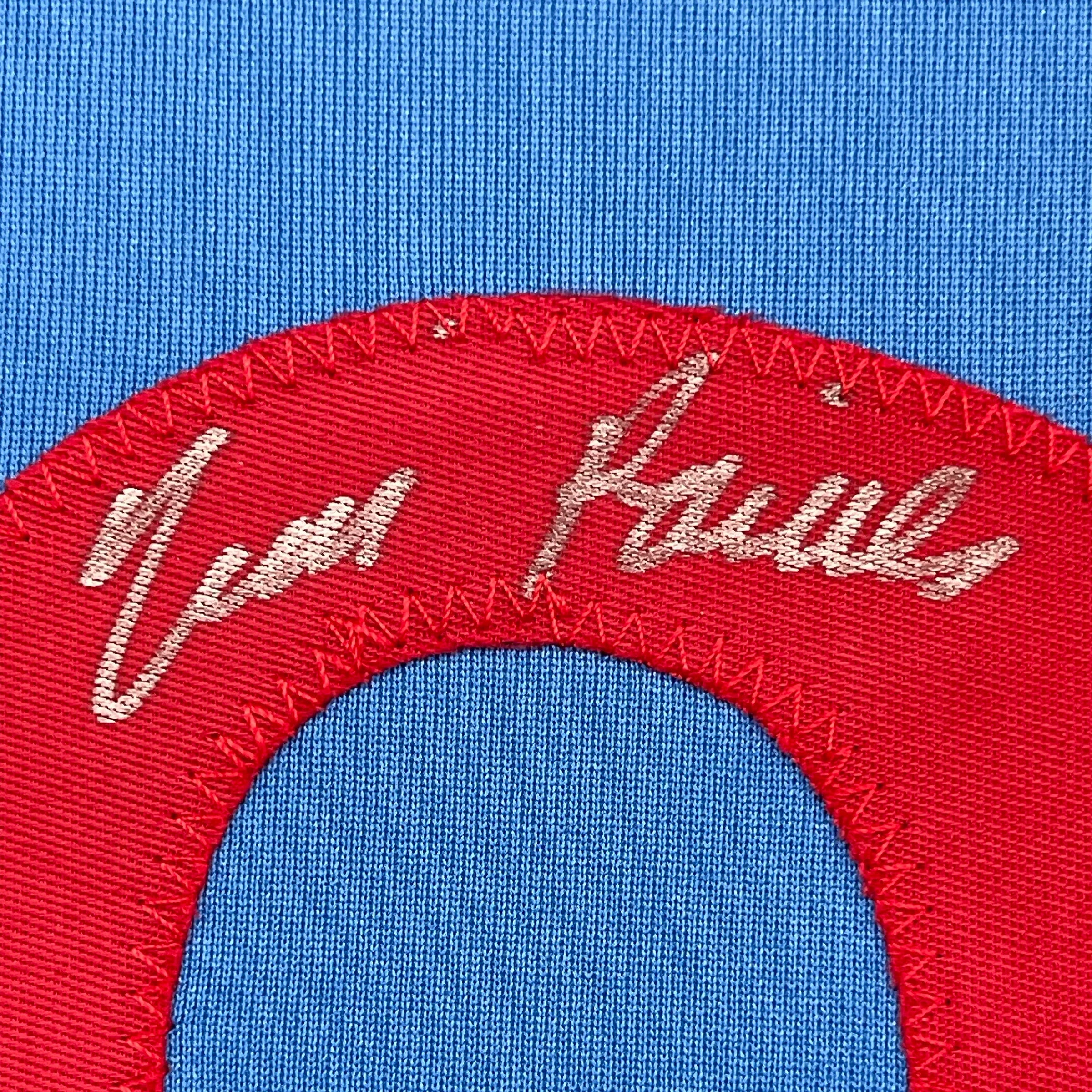 Framed Autographed/Signed Tim Raines 35x39 Montreal Blue Baseball Jersey JSA COA