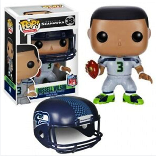 Russell Wilson (Away Jersey, Seattle Seahawks, NFL) 38  [light damage]
