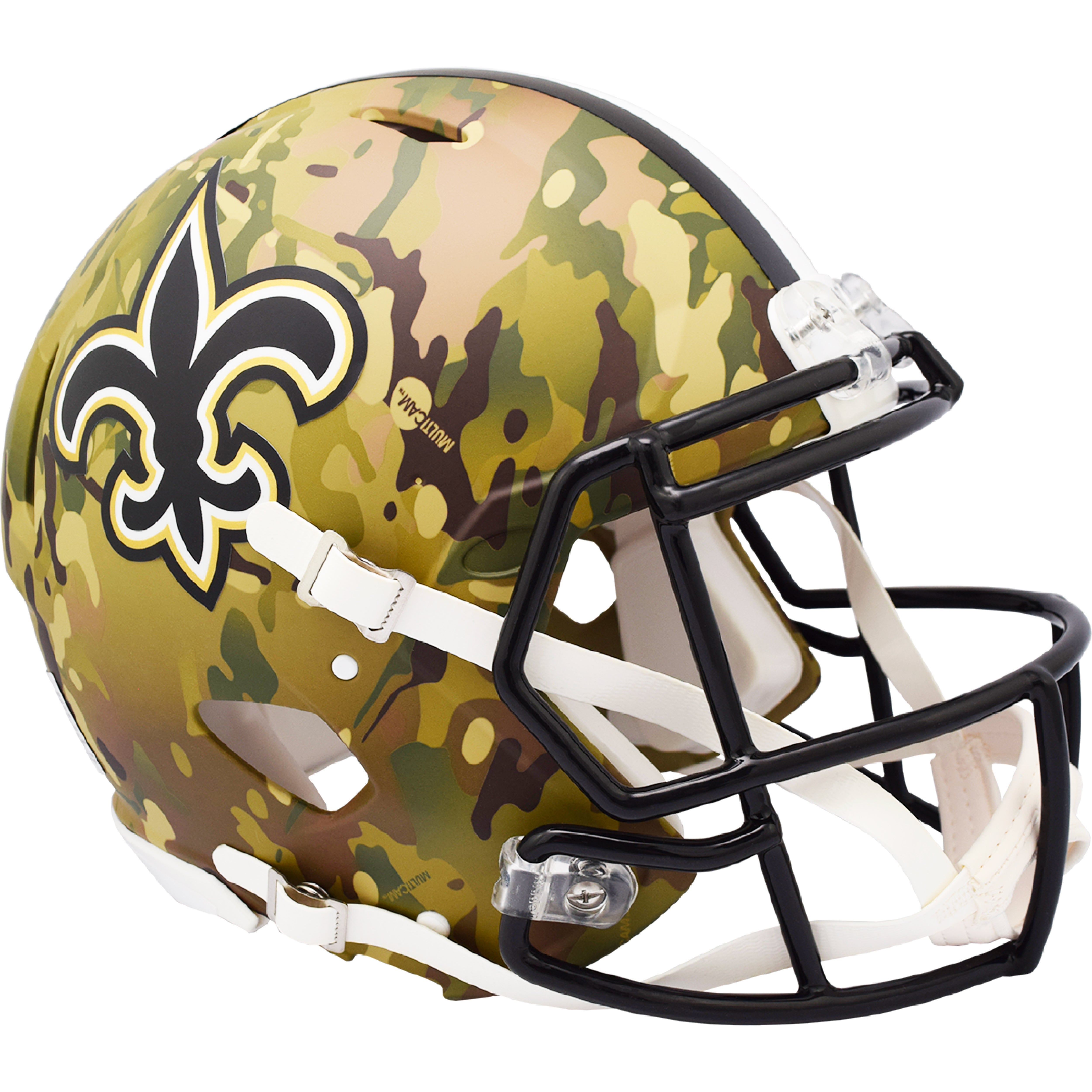 New Orleans Saints Camo Speed F/S Authentic Football Helmet
