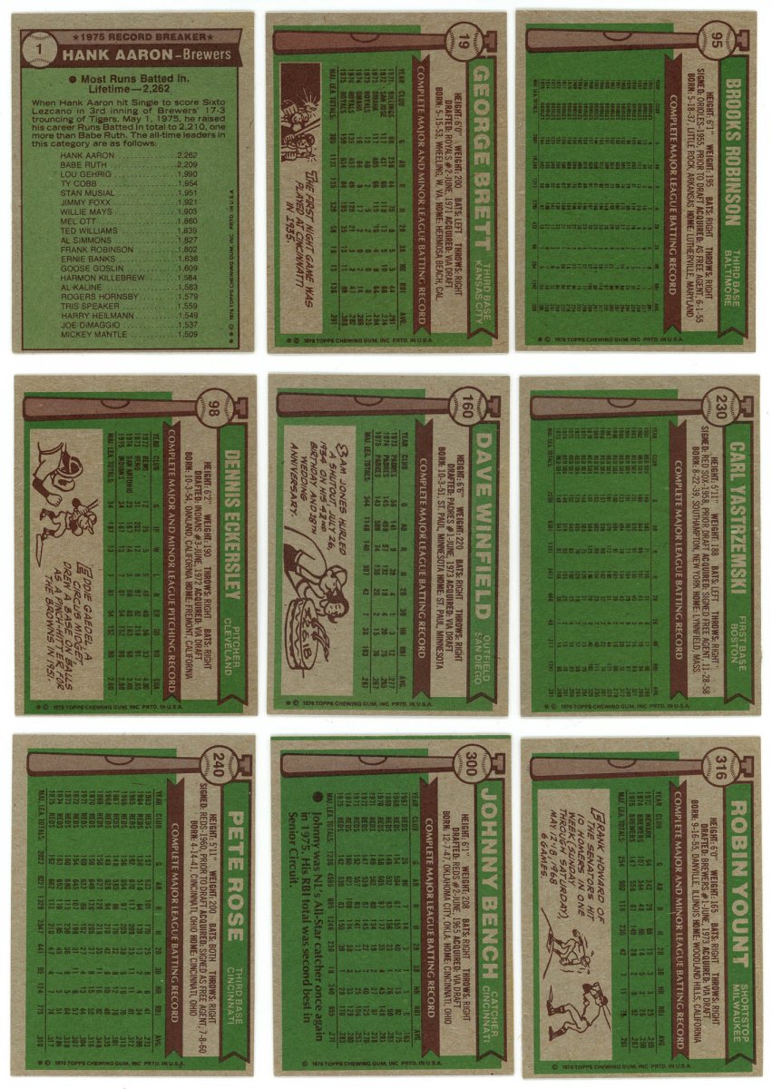 1976 TOPPS BASEBALL COMPLETE SET BREAK – 18 CARDS PER BOX! 2 HOFers IN EACH BOX!