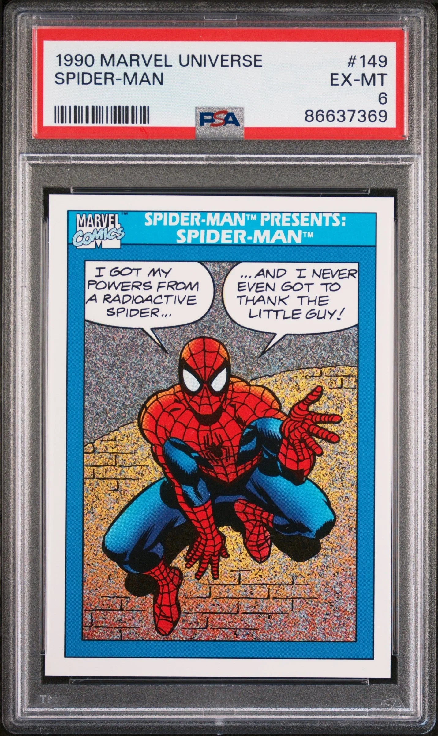 1990 MARVEL UNIVERSE SPIDER-MAN  #149 - PSA 6