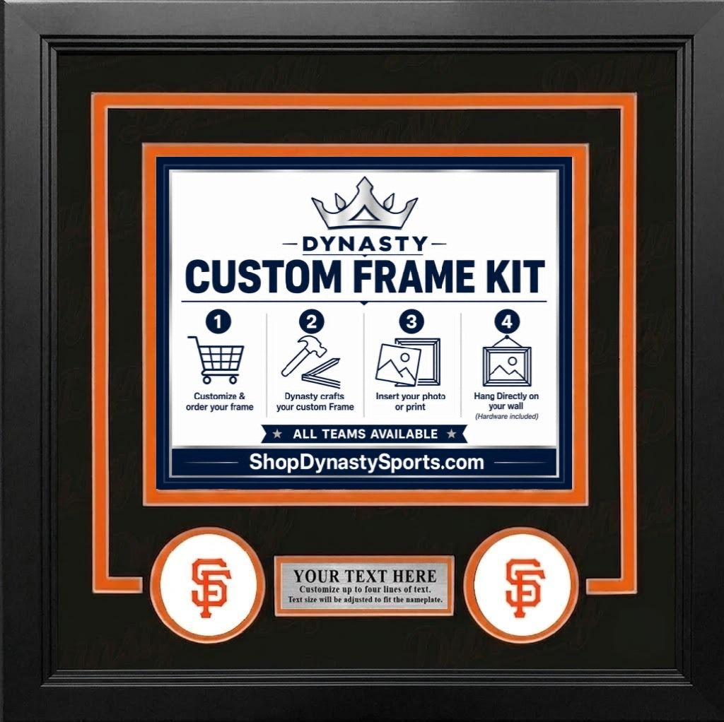 San Francisco Giants Custom MLB Baseball 8x10 Picture Frame Kit (Multiple Colors)