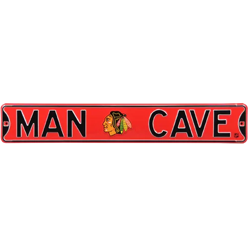 Chicago Blackhawks "MAN CAVE" Authentic Street Sign