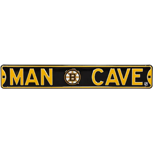 Boston Bruins "MAN CAVE" Authentic Street Sign