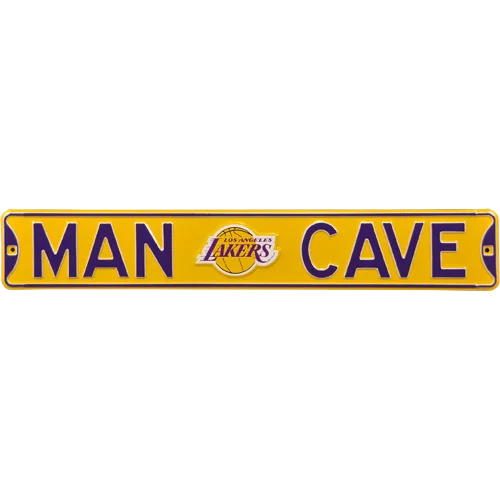 Los Angeles Lakers "MAN CAVE" Authentic Street Sign