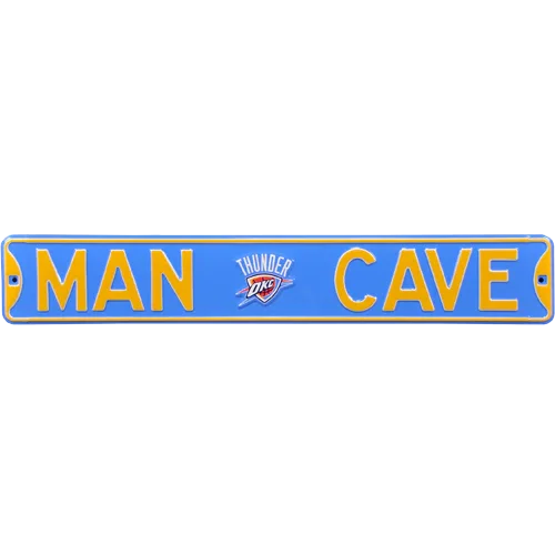 Oklahoma City Thunder "MAN CAVE" Authentic Street Sign