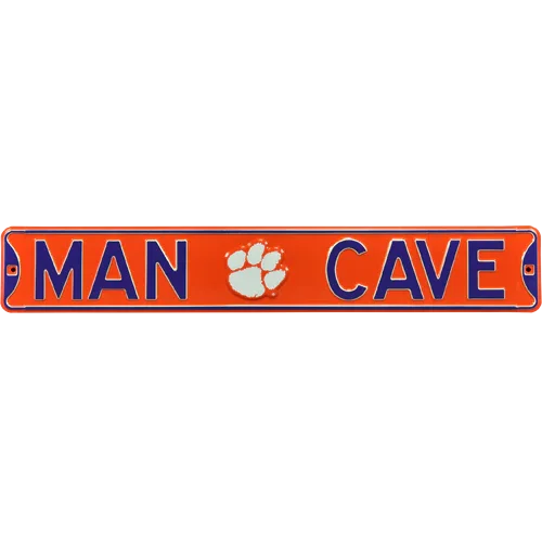 Clemson Tigers "MAN CAVE" Authentic Street Sign
