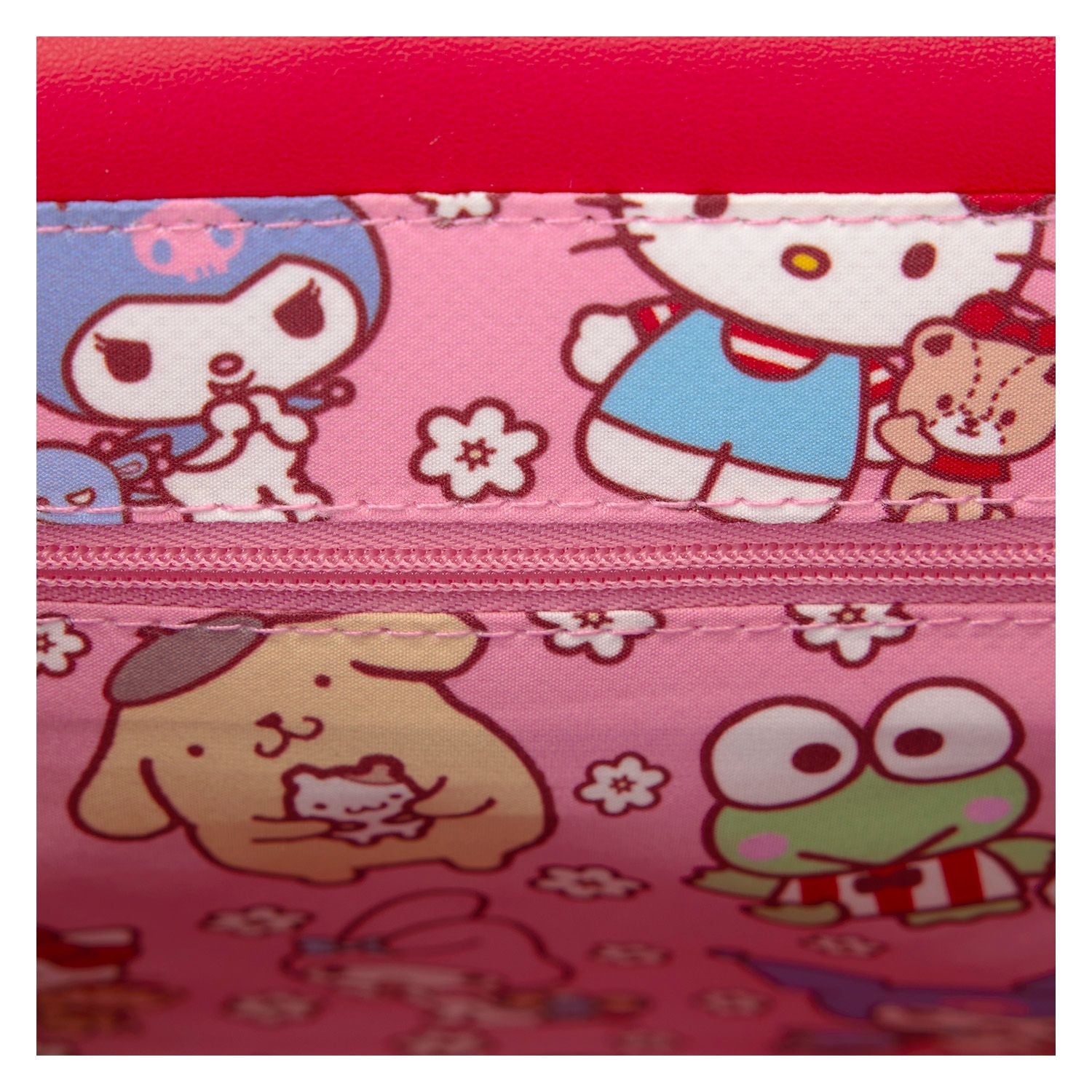 Sanrio Hello Kitty & Friends Color Block Floral Crossbody Bag by Loungefly
